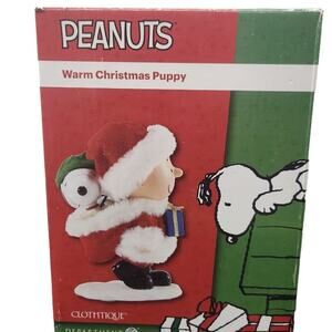 SNOOPY PEANUTS CHARLIE BROWN SNOOPY DEPT 56 WARM CHRISTMAS PUPPY FIGURE 2016